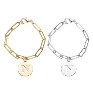 uxcell 2�� ���^�[�`�� �[���A�N�Z�T���[ �ۂ��`�F�[�� �J�b�v�`�� �[�� �C�j�V������ID �p�[�\�i���C�Y�n���h���`�� �[�� �^���u���[�J�b�v�����p ���F/�V���o�[�i���^�[N�j