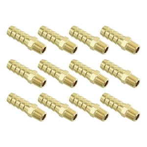uxcell �^�J�z�[�X�o�[�u�t�B�b�e�B���O12�� 3/8" Barbx1/8" N PT���X�^�J�o�[�u�p�C�v�t�B�b�e�B���O ���R����C�p
