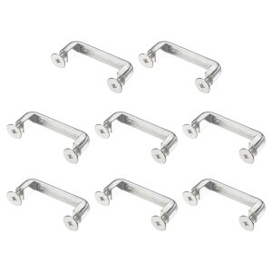 M METERXITY 8�p�b�N��D�����O�R�l�N�^�[�o�b�N�� 34mm x 6mm�̍����̒��p�A�[�`���o�b�N�� �o�b�O/ DIY/���U�[�N���t�g/�o�b�N�p�b�N����p�̃l�W�t���`�F�[���X�g���b�v�R�l�N�^�[[�V���o�[�g�[