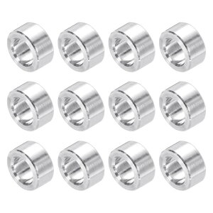 uxcell �A���~�j�E���X�y�[�T�[���E���h�J����2/5"�O�ax 1/4"���ax 0.24"���A���C�|���b�V���[�u�b�V���O��˂����݃X�y�[�T�[�v�� �[���d�グ �z�[�����J�[�A�N�Z�T���[�p12����