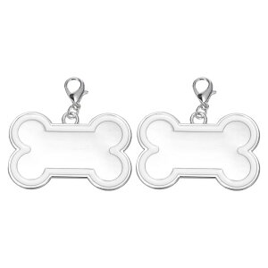 uxcell 2�Z�b�g �y�b �gID�^�O�{�[���V�F�C�v 45x30mm���^���p�[�\�i���C�Y���ꂽ���� �󔒃^�O����y�b �g�p�i�y�b �g��ID�^�O ���� ���O�ԍ��𒤍� �y���_���g�����i�z���C�g�j