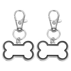 uxcell 2�Z�b�g �y�b �gID�^�O �{�[���V�F�C�v 30x20mm���� ���ʂɍ���\�ȋ󔒃^�O �y�b �g�p�i �y�b �g��ID�^�O�p ���O�Ɣԍ��𒤍� �y���_���g�����i���j