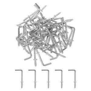 uxcell 80LtbN 7/8"̒ptbN Yf|̏Ȃ˂݃tbN 7`̒ptbN ݂艺p Vo[