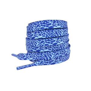Elerevyo Flat Colorful Color Contrast Pattern Shoelaces Sports Shoe Laces for Athletic Running Sneakers Shoes Boot Strings 1 Pair Blue-Sky Blue 140cm/55.1