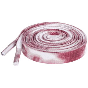 Elerevyo Flat Texture Shoestrings Tie-Dye Shoelaces Printed Shoe Lace for Sneakers Athletic 1 Pair Wine Red 120cm/47.2