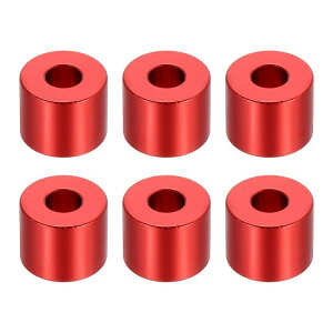 PATIKIL M6�A���~�X�y�[�T�[ 6�� �����X�y�[�T�[�A���~�j�E��6.2mm ID x 15mm OD x 12mm L �A���~�X�y�[�T�[�X�N�����[�X�^���h�I�t���E���h 1/4�܂���M6�X�N�����[�{���g�p �ԐF