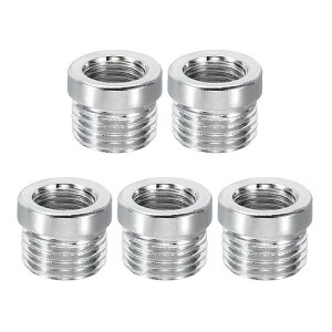 PATIKIL 9/16-18UN FxM10x12mm �˂��k���i�b�g 5 �� �I�X - ���X�˂��A�_�v�^ �v���e�N�^�[ �p�C�v�p�背�f���[�T�[ �t���A�����v �O�[�X�l�b�N�p �V���o�[�g�[��