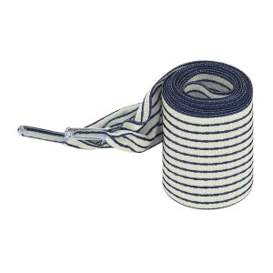Elerevyo 1 Pair Widened 4 cm Wide Flat Ribbon Shoelaces Stripes Shoe Laces Sneakers Boots Navy Blue 140cm/55.1