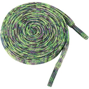 Elerevyo Flat Colorful Shoelaces Gradient Colors Shoe Laces for Boots Sneakers 2 Pairs Dark Multicolor 120cm/47.24"