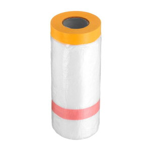uxcell �v���e�[�v�}�X�L���O�t�B���� 43.3�C���`x65.6ft �_�u���S���e�[�v�ƃh���[�v �y�C���g�p�v���X�`�b�N�h���b�v�N���X�t�B���� �e�[�v�t���v���X�`�b�N�V�[�e�B���O �����ԓh���p�J�o