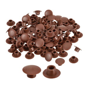 uxcell 100�� �l�W���v���O 6mm(1/4�C���`)�a �v���X�`�b�N�� �X�i�b�v�C���� �V�F���t�{�^�� �t���b�V���^�C�v �L���b�v �Ƌ�p �L���r�l�b�g �H��I �Ԓ��F