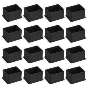 uxcell 16�Z�b�g PVC�� �X�N�G�A�`�F�A���b�O�L���b�v 40mm x 30mm OD �� �t�@�j�`���[�t�B�[�g�p�b�h �e�[�u���t�b�g�J�o�[�L���b�v �t���A�v���e�N�^�[ �p�e�B�I�e�[�u�� �L���r�l�b�g �x�b�h 