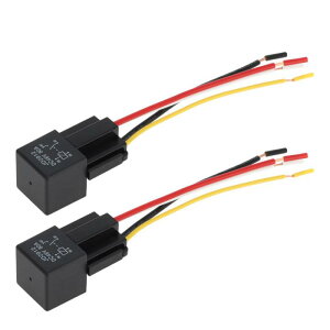 RATCHROLL 4 Pins 48V 80A 2 Pcs Auto Re-lay with Harness SoCK-Ets Waterproof Car Re-lay 