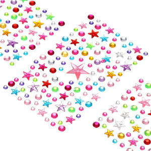 uxcell 595���̕�΃X�e�b�J�[ �N���t�g�p 5�V�[�g �S������� �s�J�s�J�� �~�`���C���X�g�[���X�e�b�J�[ �����N���t�g��΃X�e�b�J�[ �p�[�e�B�[�e�[�u���f�R���[�V�����p �}���`�J���[