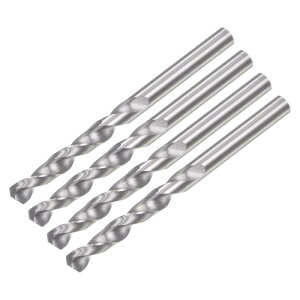 uxcell �ő̒��d�h�����r�b�g 3 mm C2/K20�^���O�X�e���J�[�o�C�h�W���o�[�h�����r�b�g ���a�V�����N�h�������O�c�[�� �X�e�����X�| �A���~�j�E�� �S ���� �v���X�`�b�N�p 4�Z�b�g