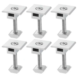 uxcell 6�Z�b�g �\�[���[�p�l�����ԃN�����v 45mm �A���~���\�[���[�p�l���Z���^�[�N�����v PV�\�[���[���[�����t���V�X�e���p ���t���n�[�h�E�F�A �V���o�[