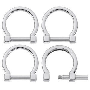 uxcell D�����O�t���l�W�V���b�N�� 4�Z�b�g 13 mm����������U���^D�����O�o�b�N�� ���zDIY���U�[�N���t�g�L�[�`�F�[���p �V���o�[