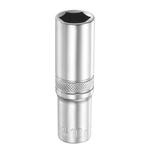 uxcell 6�|�C ���g �f�B�[�v�\�P�b�g 1/4 �h���C�u 10mm �f�B�[�v���g���b�N CR-V�| �����j�b�P�����b�L �t���b�v�X���[�u 50mm/2 �G�N�X�g�������O �\�P�b�g�c�[�� �z�[��/�����ԗp �i�b�g/�{���g