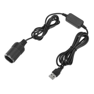 uxcell USB �ԍڃV�K �[�\�P�b�g�ϊ��A�_�v�^�[ 300cm 5V USB A���[�� to 12V �V�K �[�\�P�b�g �A�_�v�^�[ �d���P�[�u�� 10W�����Ή� �h���C�u���R�[�_�[ GPS�p �V���o�[