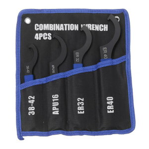 uxcell 4�_�Z�b�g C�^�t�b�N�����` 38-42mm/APU16/ER32/ER40�Ή� �i�b�g�V���b�N�����` �X�`�[���`���b�N�i�b�g ����~�߃n���h���t�� �z���[�ܕt�� ���ՃN�����v�p