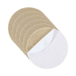 uxcell 6���Z�b�g �����v�x�[�X�t�F���g ���a2.5�C���`(63 mm) ����2mm �S�����ی^�\�t�g�t�F���g �Ƌ�p����~�߃p�b�h �Ǐ����E�e�[�u�������vDIY�N���t�g�p �x�[�W���F