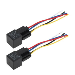 RATCHROLL 5 Pins 24V 80A 2 Pcs Auto Re-lay with Harness SoCK-Ets Waterproof Car Re-lay 