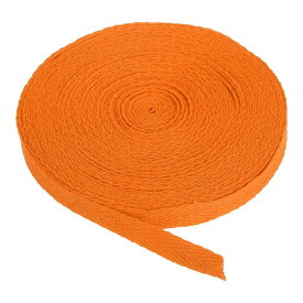 PATIKIL コットンツイルテープ 1 cm 10 M コットンリボン バイアスバインディングテープ ヘリンボーンテープ 裁縫 製本 ギフト包装 クラフト DIY用 オレンジ