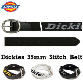 【全品送料無料】ベルト Dickies ステッチ ベルト 35mm カット可 ディッキーズ カジュアル 無地 シンプル メンズ ベルト アンティーク ロゴ バックル