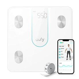 Anker Eufy (ユーフィ) Smart Scale P2 (体重 体組成計) 【使いやすさとアプリ対応/Fitbit連携/体脂肪率/BMI/筋肉量/基礎代謝量/水分量/体脂肪量/骨量/内臓脂肪/タンパク質/骨格筋量/皮下脂肪/体内