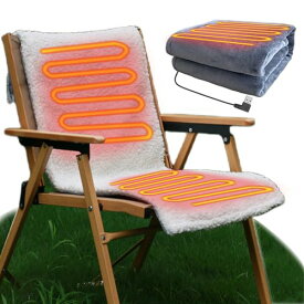 キャンプ 椅子 アウトドアチェアカバー ホットマット電気座布団 USB ACコン給電可能 5段階温度調節 5段階タイマー機能 日本製発熱線 携帯便利 洗える 取り外し可能 寒さ対策