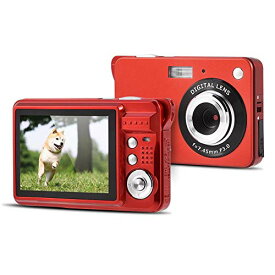 コンパクトデジタルカメラ VBESTLIFE 笑顔キャプチャ機能 5MPフル HD ビデオカメラ 8X自動デジタルズーム 2.7インチTFT LCEスクリーン Win98SE / 2000 / ME/XP適用(レッド)