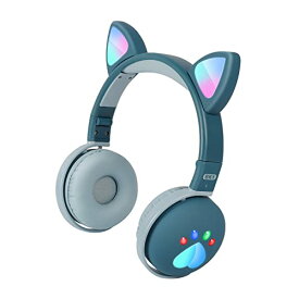 猫耳ヘッドホン bluetoothワイヤレスヘッドホン bluetooth5.0 折りたたみ マイク付 LED付き キラキラ虹色変換 かわいい柔らかい サイズ調節可能 有線無線兼用 携帯便利 クリスマス/誕生日/入学式/新年プレゼント/知