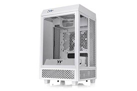 Thermaltake The Tower 100 Snow Edition ミニタワーPCケース 3面強化ガラスパネル搭載 CA-1R3-00S6WN-00 CS8081