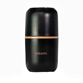 VERTEX nikome コーヒーミル 電動 小型 粗さ調整可能 一台多役 お手入れ簡単 掃除ブラシ付 おしゃれ ブラック ミニ NKM-CM01