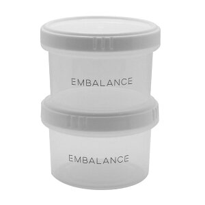 EMBALANCEiGoXj ROUND CONTAINERiEhReij XSE130ml×2Zbg^WhiteizCgj