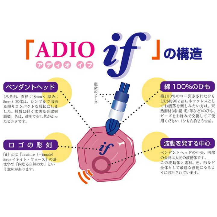 楽天市場】波動共鳴ペンダント アディオイフ（アディオ・イフ） スター  