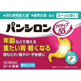 【第3類医薬品】パンシロン アクティブ55 ( 34包入 ）［パンシロン 胃腸薬］