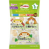 1歳からのおやつ＋DHA　バラエティパック　海のおせんべい＆パフ　6包[ベビー　おやつ］