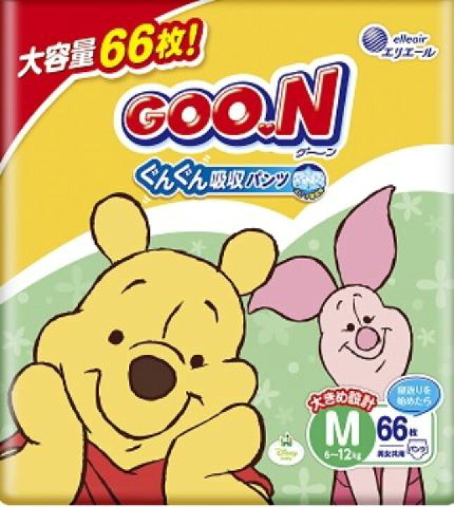 楽天市場】グーンぐんぐん吸収パンツMサイズ66枚×3個セット［ベビー 