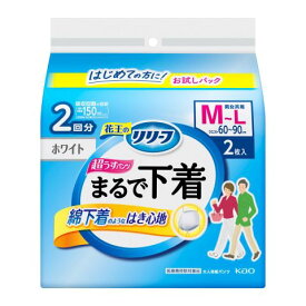 花王 リリーフ 紙パンツ2回分 超薄型まるで下着 M〜L お試しパック 2枚入［リリーフ 介護オムツ 大人用紙おむつ パンツ］