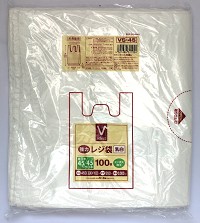 Ｖセレクト レジ袋乳白色45号（西日本45号）[レジ袋]