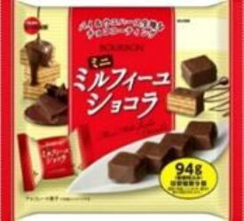 ●【在庫限り】ブルボン　ミニミルフィーユショコラ　94g×12個セット［お菓子　チョコレート］(賞味期限2024/7/31）