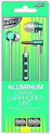 【中古】ALUMINUM CANAL EARPHONES MIC マイク付イヤホン ライトブルー w11【中古未開封】