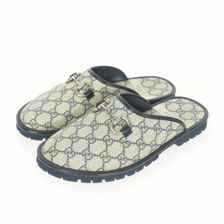 楽天市場】【中古】グッチ GUCCI GGスプリーム ホースビット スリッパ 