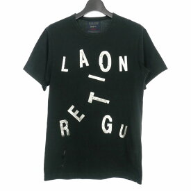 【中古】ヨウジヤマモト YOHJI YAMAMOTO レギュレーション Tシャツ ロゴ プリント 半袖 1 ブラック 黒 メンズ 【ベクトル 古着】 230912