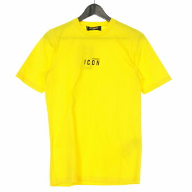 【中古】ディースクエアード DSQUARED2 21SS ICONロゴプリントTシャツ カットソー 半袖 XXS イエロー 黄 S80GC0015 国内正規 レディース 【ベクトル 古着】 240120