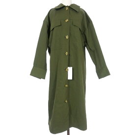 【中古】未使用品 ナツミザマ NATSUMI ZAMA 20SS Pocket Long Coat ロングコート ジャケット ONE グリーン 緑 C002 レディース 【ベクトル 古着】 240209