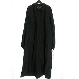 【中古】未使用品 フォーティーフォーレーベルグループ 44 LABEL GROUP フーデッド ナイロンロングコート ジャケット 48 黒 ブラック 51100 国内正規 メンズ 【ベクトル 古着】 240309