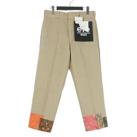 【中古】ジュンヤワタナベマン JUNYA WATANABE MAN ディッキーズ Dickies 22SS パッチワーク ストレート チノパンツ XS ベージュ WI-P905-100 メンズ 【ベクトル 古着】 240314