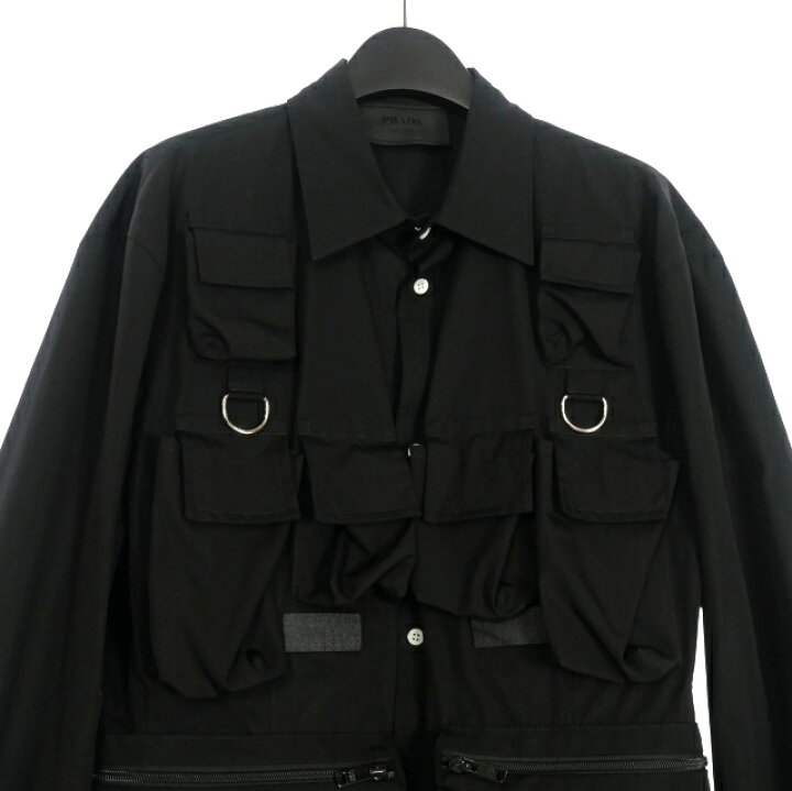 楽天市場】【中古】プラダ PRADA 24SS シングルブレスト コットン 